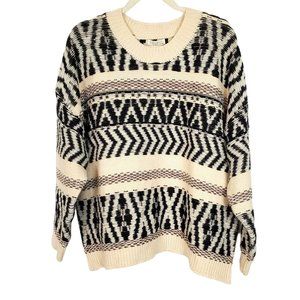NWT See U Soon Chunky Knit Tribal Oversized Sweater
